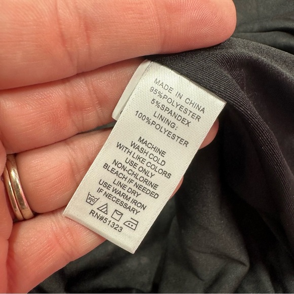 CeCe sunset scape Black White Patterned halter shift Dress sz XL - Picture 7 of 8